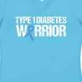 thumbnail image 4 of Inktastic Type 1 Diabetes Warrior Women's V-Neck T-Shirt, 4 of 5