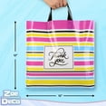thumbnail image 2 of Plastic Merchandise Bags w/ Handles, Colorful Stripes 15x12 inch Thank You Bags for Boutiques & Retail Shopping, 50 Count, 2 of 9