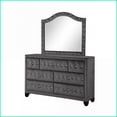 thumbnail image 2 of Dressers Modern 7-Drawer Crystal Tufted Velvet Dresser | Gray | Wood Blend, 2 of 5