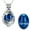 Blue, variant on Flowers and Butterfly Cut Teardrop Urn Pendant Necklace for Cremation Ashes Keepsake Memorial Jewelry