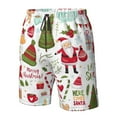 thumbnail image 4 of Logiee Snowflakes Santa Claus Print Mens Swim Trunks Quick Dry Board Shorts,Breathable Hawaii Beach Shorts Swimwear Bathing Suits-XX-Large, 4 of 6
