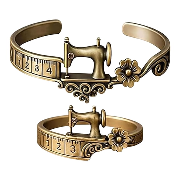 Unique Vintage Themed Adjustable And Rings Set With Artistic Sewing Unique Handicraftsman Fashion Accessories