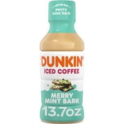 Dunkin' Merry Mint Bark Iced Coffee Single Bottle, 13.7 fl oz