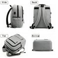 thumbnail image 6 of Travel Laptop Backpack for Men Women Laptop Backpack with USB Charging Port Water Resistant College School Computer Bag(Gray), 6 of 7