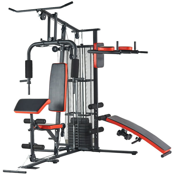 Everyday Essentials RS 90XLS Home Gym System Multiple Purpose Workout Station with 380LB of ...