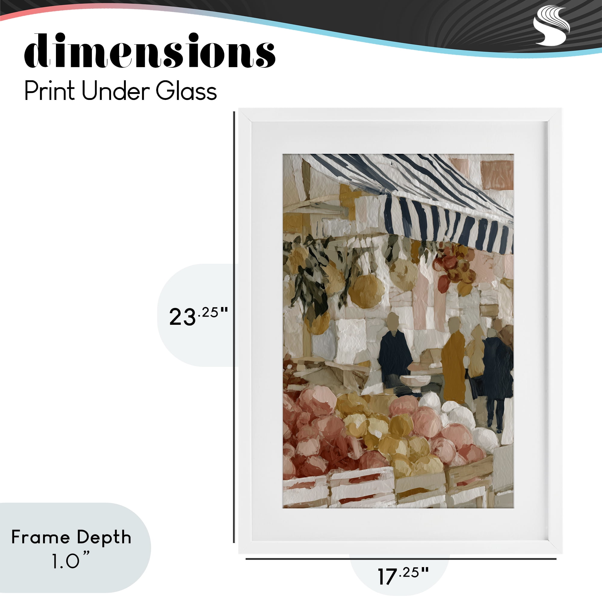 Stupell Industries Market Stall with Fresh Citrus White Framed Print Under Glass, design by Chromatic Storm Studio