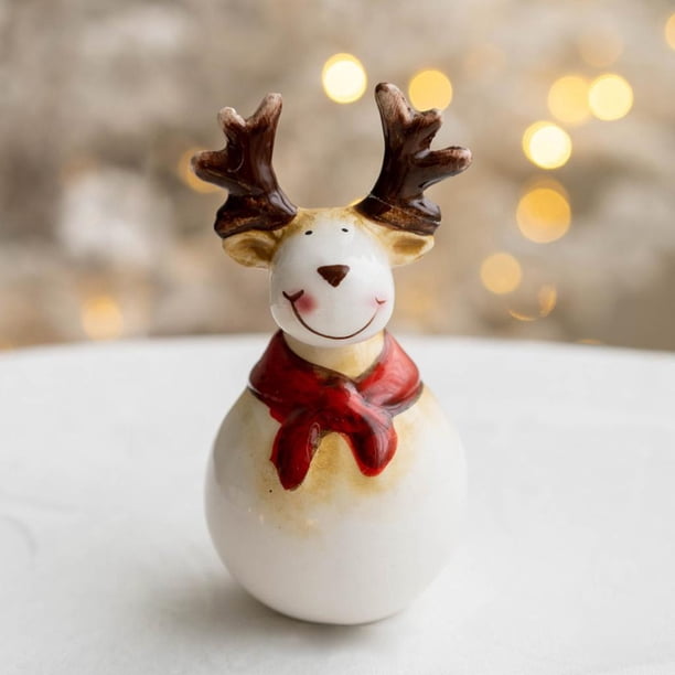 Adornos Baoblaze Figuras de cerámica Papá Noel Navidad Decoraciones navideñas