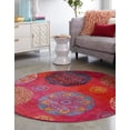 thumbnail image 3 of Rugs.com Azalea Collection Rug – 7 Ft Round Rust Red Medium Rug Perfect For Kitchens, Dining Rooms, 3 of 8