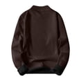 thumbnail image 4 of Wutalume Men's Solid Color Fleece-Lined Knitted Sweater for Casual Base Layer, Warm and Soft, Perfect for Everyday Comfort and Winter Style,Coffee M, 4 of 4