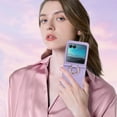 thumbnail image 6 of for Motorola Razr 40 Ultra Case, Classic Premium PU Leather Flip Case with Card Holder Shockproof Drop Protective Ring Holder Phone Case Cover for Motorola Razr 40 Ultra, Purple, 6 of 6