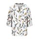 thumbnail image 4 of Xuyuer Women's 3/4 Length Sleeve Tops V Neck Casual Vacation Loose Fit S-5XL Ruffle Cuffs Shirts Dressy Flowy Tunic Tops Hawaiian Shirts Summer Floral Printed Shirt Casual Soft Tunic Tops, 4 of 5