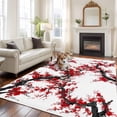thumbnail image 3 of Red Plum Area Rug 8x10 Washable Rug Non Slip Nature Flowers Branches Chinese Painting Large Area Rug Soft Stainresistant Indoor Floor Carpet for Living Room Bedroom Home Office Dining Room Nursery, 3 of 8