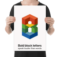 thumbnail image 2 of Bold Block Letters Speak Louder Than Words - Modern Decor Enthusiast - 13x19 Poster Print, 2 of 4