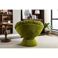 thumbnail image 5 of Papasan Swivel Chair | 360-Degree Swivel for Any Direction Engagement | Olive Green Chenille | Simple Assembly with Stable Base, 5 of 6