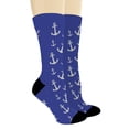 thumbnail image 2 of ThisWear Anchor Gifts Nautical Themed Socks Sailor Clothes Nautical Accessories 2-Pairs Novelty Crew Socks, 2 of 5