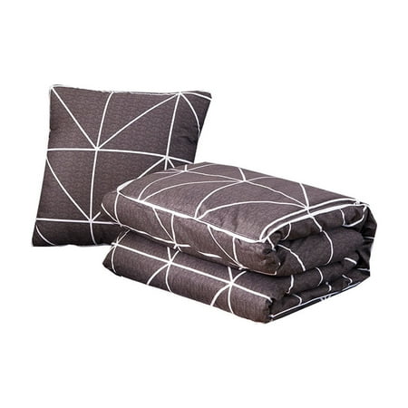 Oioii Blanket Cuddle Pillow 2 In 1 Cuddle Pillow Cuddle Pillow Quilt Round Cushion Cover Blanket Travel Blanket for All Seasons,Brown