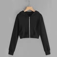 thumbnail image 4 of EnJoCho Girls Zip Sweatshirt Kids Soli𝖽 Classic Hoodies Soft Sweatshirt For Boys And Girls Cropped Zip Up Hoodie Kids Casual Long Sleeve Hooded Jacket Pocket 8 To 16 Years, 4 of 5