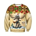 thumbnail image 1 of Ediodpoh Chandail de Sport à Col Rond de Noël pour Homme à Manches Courtes d'Hiver Chandail de Sport à Col Rond Chandail à Col Rond pour Homme Jaune Pâle_003 TG, 1 of 6