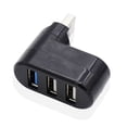 thumbnail image 1 of USB HUB USB3.0 Splitter Portátiles Portátil Estación de acoplamiento Extensor 3-Port Computer PC Mouse Teléfono Cargar Transmisión Adaptador Oficina Negro En Bolsa Monstrate EL005770-02, 1 of 7