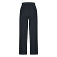 thumbnail image 7 of Summer Womens Plus Size Pants Women's Casual Solid Pants Elastic Waist High Waist Strap Home Pants Soft Womens Pants with Pockets Size S-3XL, 7 of 7