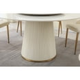 thumbnail image 4 of Montary 59" Sintered Stone Dining Table w/ Lazy Susan & Turntable - Round Tabletop for Kitchen/Dining Room (Table Only TOP), 4 of 6