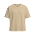thumbnail image 2 of Mens Short Sleeve Waffle Knit T-Shirts V-Neck Active Athletic Moisture Wicking Tops Summer Casual Gym Workout Soft Tees Shirts, 2 of 7