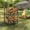 Silver, variant on 29.45" Indoor & Outdoor Firewood Rack, Heavy Duty Metal Fireplace Log Storage Holder with Kindling Hooks, 165 Lbs Capacity for Fireplace Fire Pit Patio Indoor Outdoor