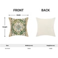 thumbnail image 5 of Boho Pillow Covers 18x18, Olive Green Ethnic Design Outdoor Decorative Throw Pillows for Couch, Carpet Pattern Decor Cushion Cover 2 Pcs Farmhouse Linen Pillowcase for Bed Car Safa, 5 of 6