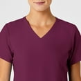 thumbnail image 5 of Wink W123 Women's Stylized V-Neck Scrub Top, Wine, M Womens, 5 of 6