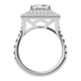 thumbnail image 3 of Unique Moments 3 Ct Lab Grown Split Shank Princess Halo Diamond Engagement Ring 14K White Gold, 3 of 7