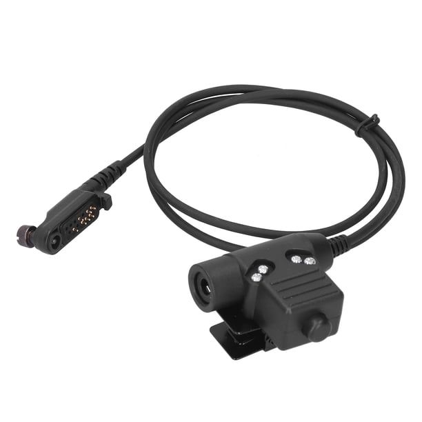 Adaptador U94 PPT U94 Cable de auriculares U94 Adaptador de Cable U94 PPT conector Walkie Talkie adaAdaptador U94 PPT, adaptador de auriculares portátil ligero Metal + ABS para auriculares Walkie-talk