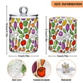 thumbnail image 5 of Yayeee 4 Pack Qtip Holder Bathroom Cotton Swab Canister with Lid Clear Dispenser Set, Vegetables Pattern, 5 of 6