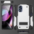 thumbnail image 4 of JTCASES for Motorola Moto G (2022)  Case, Foldable Kickstand Heavy Duty Protective Rugged Hybird Anti-slip Shockproof/Drop Resistant PC TPU Shell for Motorola Moto G (2022), White, 4 of 7