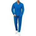 thumbnail image 2 of Aofany Lounge Sets For Men Long Sleeve Shirts Tops Pants Athletic Set 2 Piece Track Suits Jogging Running Sweatsuits Sets, 2 of 8