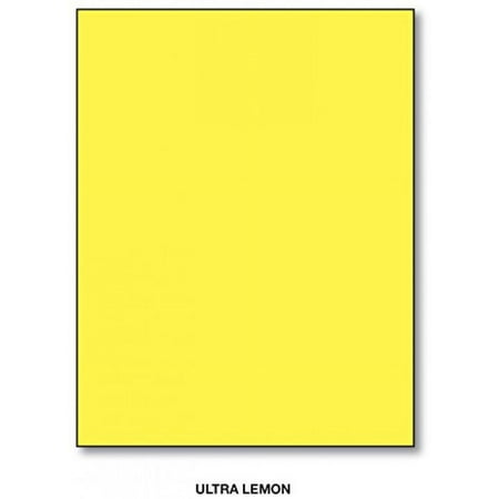 Mohawk BriteHue Bright Color Paper | Ultra Lemon | 24lb Bond / 60lb Text Paper | 8.5" x 11" (Letter Size) | 100 Sheets Per Pack