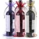 thumbnail image 1 of 30 bolsas de organza para vino, 14 x 37 cm, 750 ml, bolsas de regalo para botellas de vino con cordón para envolver regalos de botellas de vino, 1 of 3
