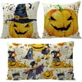 thumbnail image 5 of Yidarton Halloween Pillow Case Car Sofa Flax Pillowcase Cartoon Letter Pumpkin Printing Pattern Cushion Cover, 5 of 7