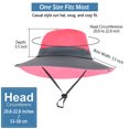 thumbnail image 2 of IC ICLOVER Women Summer Sun Hat Wide Brim Outdoor UV Protection Hat Foldable Ponytail Bucket Cap for Beach Travel Hiking Gardening with Adjustable Chin Strap, Watermelon Red, 2 of 8