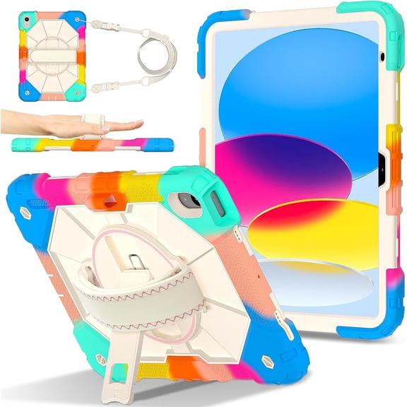 REQO Case Compatible with iPad 12th (A19) 2026/11th (A16) 2025 11inch/10th Generation 10.9 Inch 2022 Tablet Cover Shockproof Protective Case Heavy Duty Cover with Kickstand