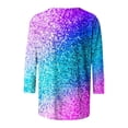 thumbnail image 5 of Shorts pour Femmes Mode Robe Chandail Imprimée à Manches Courtes Col Rond Hauts à Manches Courtes pour Femmes Tailles : P-5TG, 5 of 5