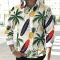 thumbnail image 6 of Awdenio Men's Clothing Funky Button Tropical Beach Casual Shirt, Floral Mens Long Sleeve Shirts, 6 of 8