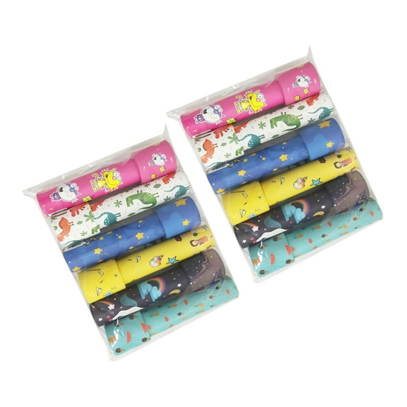 12PCS Kaleidoscope Colorful Retro Classic Educational Rotatable Kaleidoscope Toy for Kids