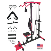 Darcon Lat Pull-Down and Row Cable Machine, Home Fitness Back Workouts Equipment for Men and Women