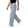 thumbnail image 5 of Mens Casual Sweatpants Solid Color Drawstring Elastic Waist Straight Leg Trousers Relaxed Fit Workout Pants, 5 of 9