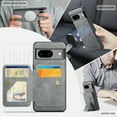 thumbnail image 6 of Wallet Case for Google Pixel 7, Compatible with MagSafe for Men Women, Detachable Magnetic Clasp Wallet Phone Case with Card Slots Holder RFID Blocking for Google Pixel 7, Gray, 6 of 12