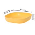 thumbnail image 2 of GBJHJIA Square Lightweight Wheat Straw Plates, Deep Dinner Dishes, Camping Dinnerware for Serving pasta fruit (Yellow）, 2 of 7