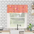 thumbnail image 5 of Abstract Pink Window Valances Aesthetic Retro Orange Valance Kitchen Curtains with Rod Pocket Window Treatments Short Curtain Panels for Living Room Spiral Swirl Modern Decor 54" X 18", 5 of 6