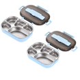 thumbnail image 1 of Kids Snack Boxes For School Lunch Box For Adults Lunch Container With Compartments Stainless Lunch Box Food Warmer Reusable Box Lunch Warmer For Heating Food Lunch Box For Work For Men Women Blue, 1 of 9