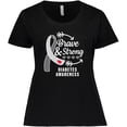 thumbnail image 3 of Inktastic Diabetes Awareness Brave and Strong Women's Plus Size T-Shirt, 3 of 5