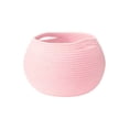 thumbnail image 2 of Large Woven Blanket Basket,Cotton Rope Laundry Basket Hamper with Handles, Decorative Nursery Basket Storage Bin for Toys, Clothes Organizer, Living Room, Bedroom, Bathroom (Pink), 2 of 8